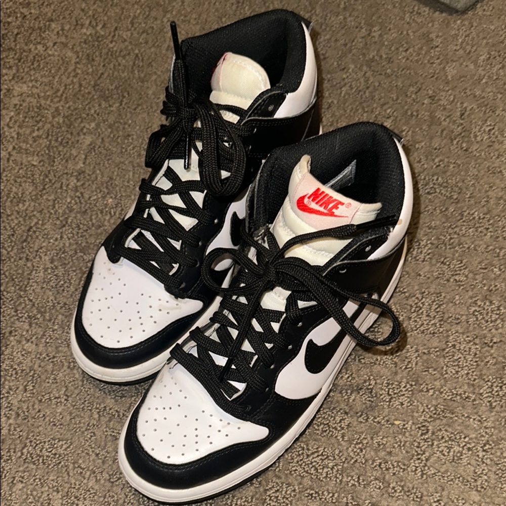 Nike Black and White High-Top Sneakers